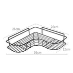 Bathroom Corner Storage Shelves Wall Mounted Rack Shampoo Storage Shelf Cosmetic Holder Metal Shelf