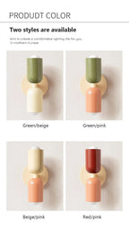 Nordic LED Wall Lamps Modern Minimalist Cream Double Head Lights Home decore